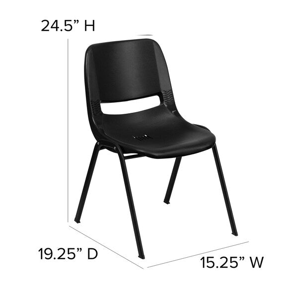 Stack Chair, Frame, Black, 14