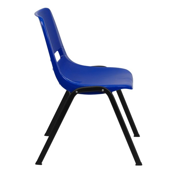 Stack Chair, Navy w/ Black Frame, 16