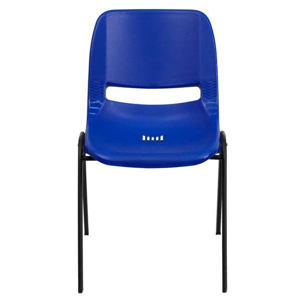 Stack Chair, Navy w/ Black Frame, 16
