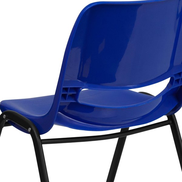 Stack Chair, Navy w/ Black Frame, 16