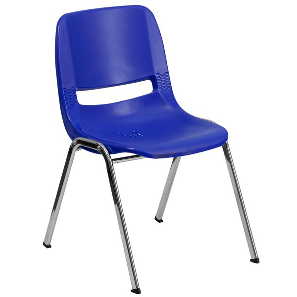Stach Chair, Navy w/Chrome Frame, 16