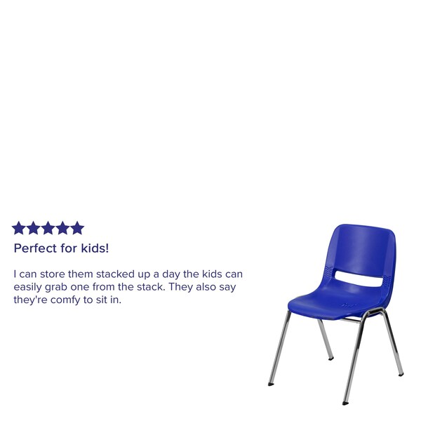 Stach Chair, Navy w/Chrome Frame, 16