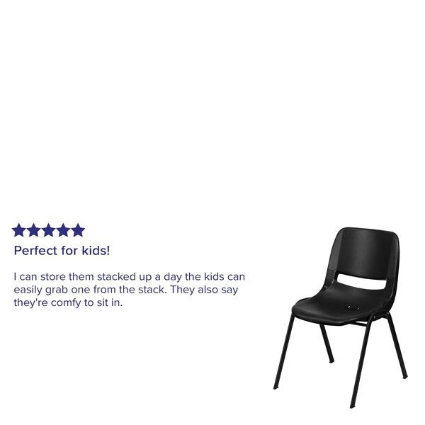 Stack Chair, Frame, Black, 16