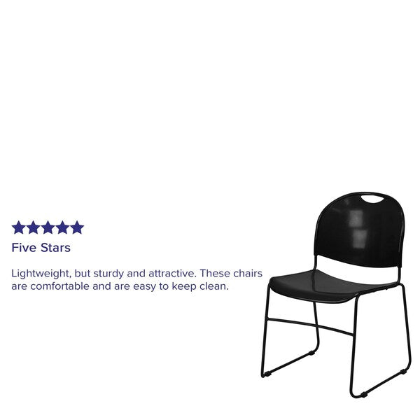 Stack Chair, Frame, Black, 800 lb. Capacity