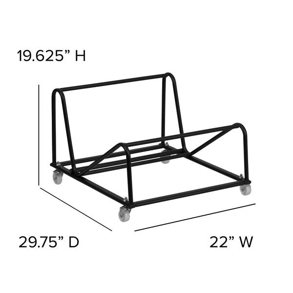 Stack Chair Dolly, Black, 19-5/8