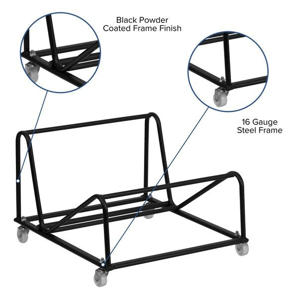 Stack Chair Dolly, Black, 19-5/8
