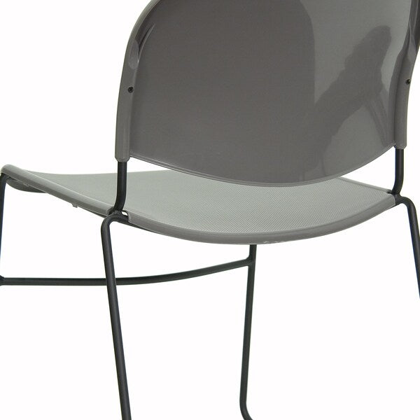 Stack Chair, Gray w/ Black Frame