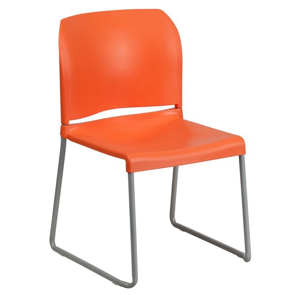 Sled Stack Chair, Plastic, Full Back, OR