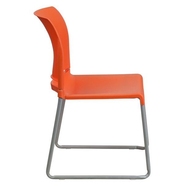 Sled Stack Chair, Plastic, Full Back, OR