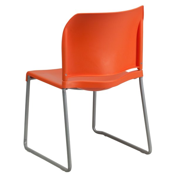 Sled Stack Chair, Plastic, Full Back, OR