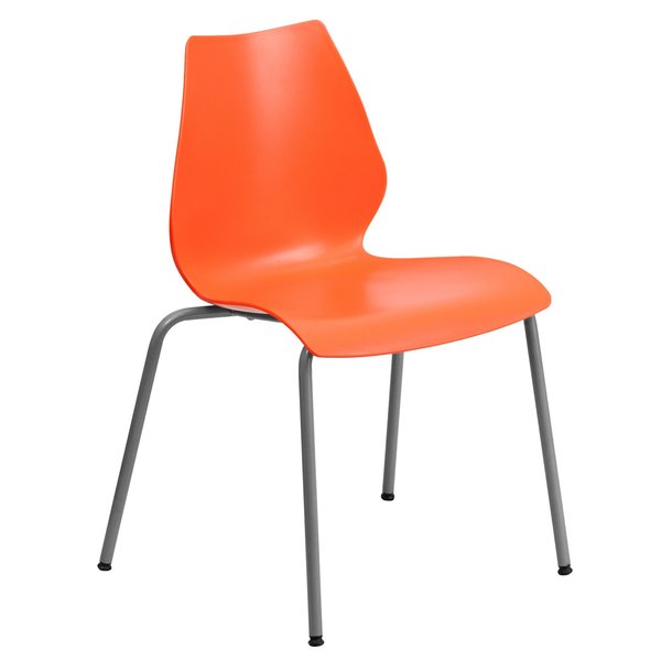 Plastic Stack Chair, Orange