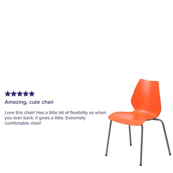 Plastic Stack Chair, Orange
