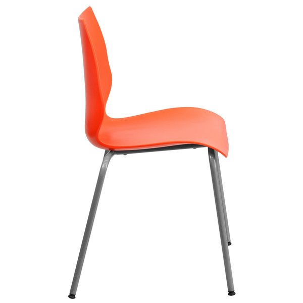 Plastic Stack Chair, Orange