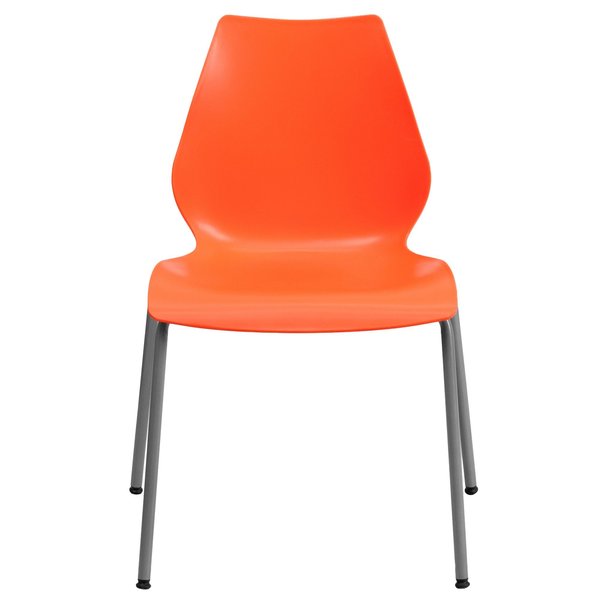 Plastic Stack Chair, Orange