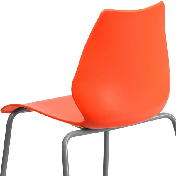 Plastic Stack Chair, Orange
