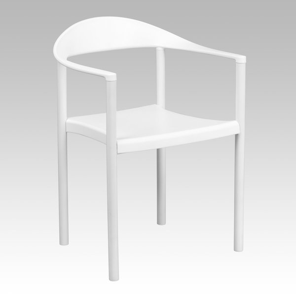 Cafe Chair, Stackable, Plastic, White