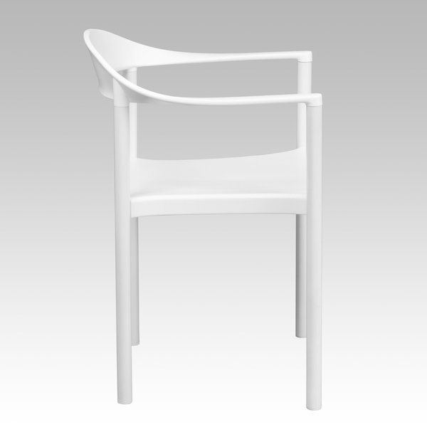 Cafe Chair, Stackable, Plastic, White