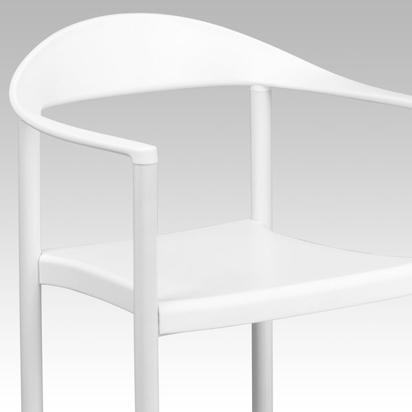 Cafe Chair, Stackable, Plastic, White