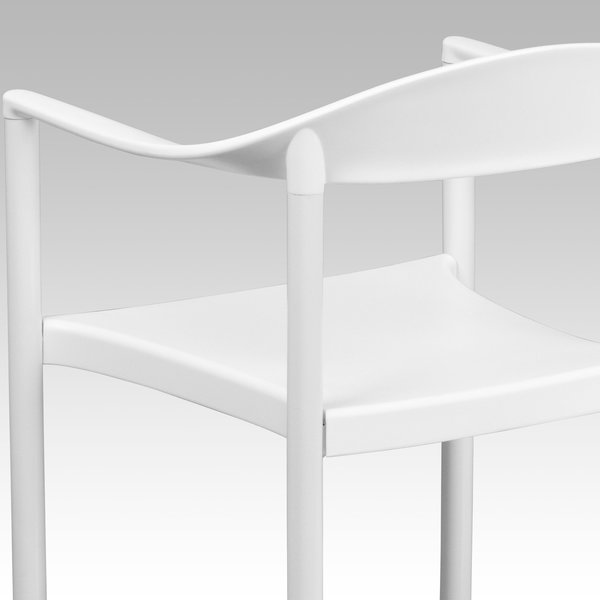 Cafe Chair, Stackable, Plastic, White