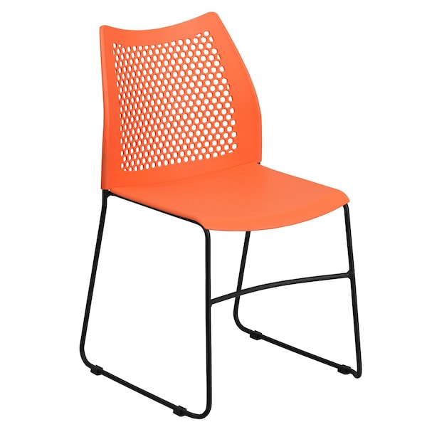 Sled Stack Chair, Plastic, Air-Vent Bck, OR