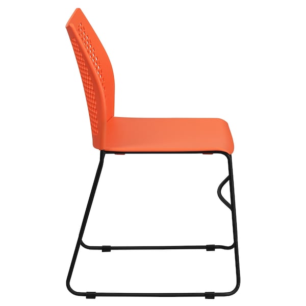 Sled Stack Chair, Plastic, Air-Vent Bck, OR