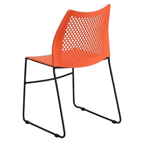 Sled Stack Chair, Plastic, Air-Vent Bck, OR