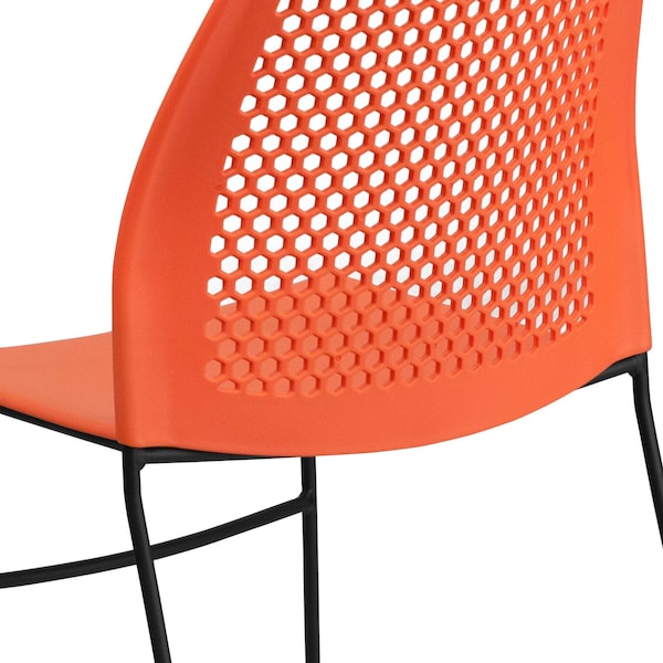 Sled Stack Chair, Plastic, Air-Vent Bck, OR