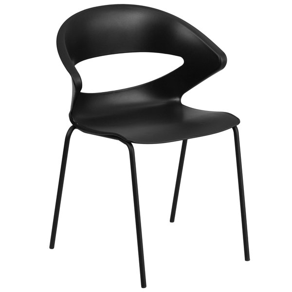 Stack Chair, 440 lb. Capacity, Black
