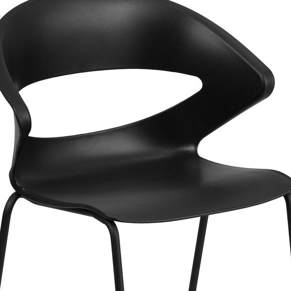 Stack Chair, 440 lb. Capacity, Black