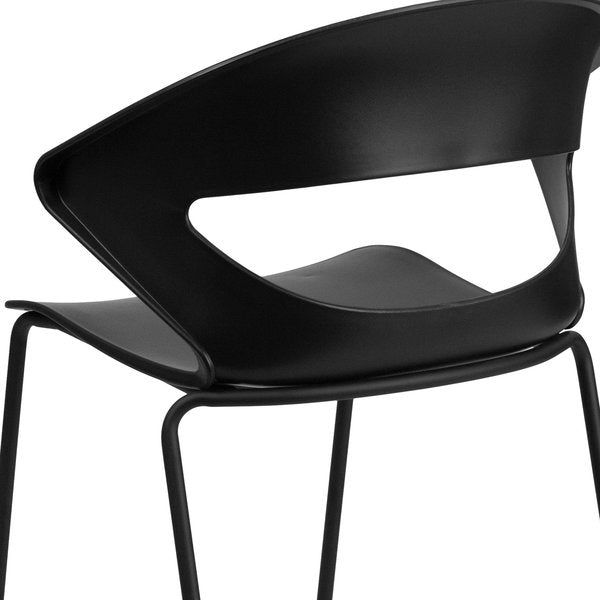 Stack Chair, 440 lb. Capacity, Black
