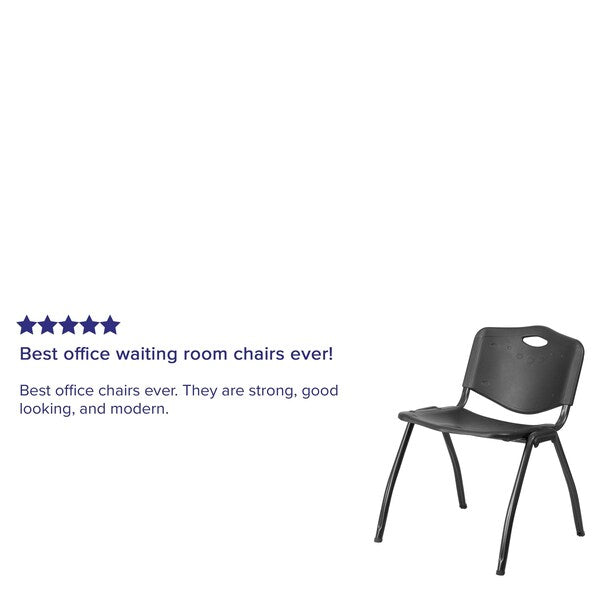 Stack Chair, Plastic, Black, 29.75