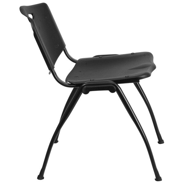 Stack Chair, Plastic, Black, 29.75