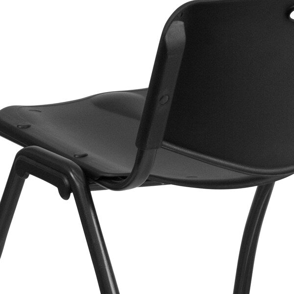 Stack Chair, Plastic, Black, 29.75