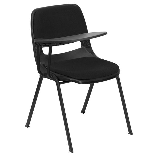 Right Handed Tablet Arm Chair, Plastic, Bk, 21