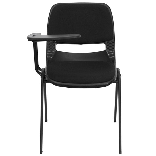 Right Handed Tablet Arm Chair, Plastic, Bk, 21