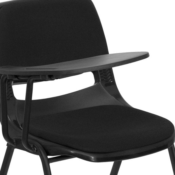 Right Handed Tablet Arm Chair, Plastic, Bk, 21