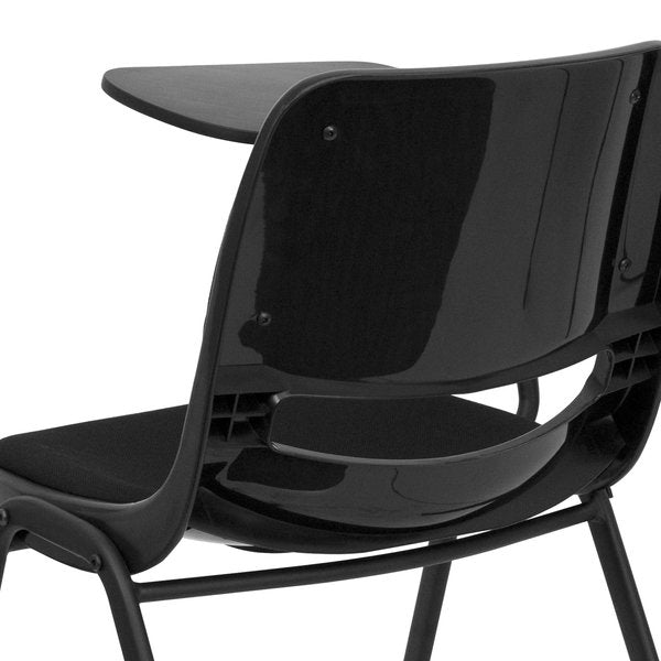 Right Handed Tablet Arm Chair, Plastic, Bk, 21