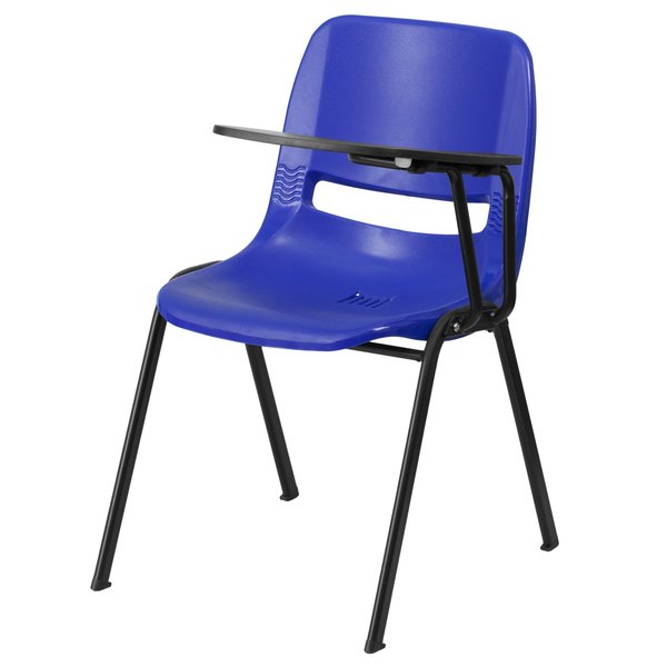 Tablet Arm Chair, Left Hand Flip-Up, Blu, 21