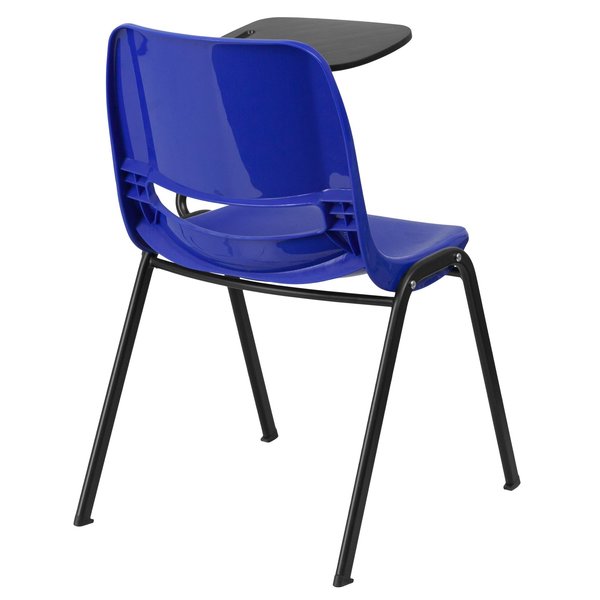 Tablet Arm Chair, Left Hand Flip-Up, Blu, 21