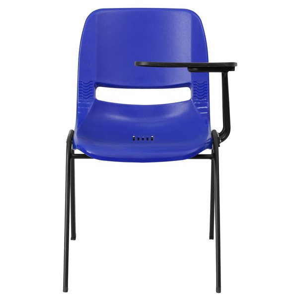 Tablet Arm Chair, Left Hand Flip-Up, Blu, 21