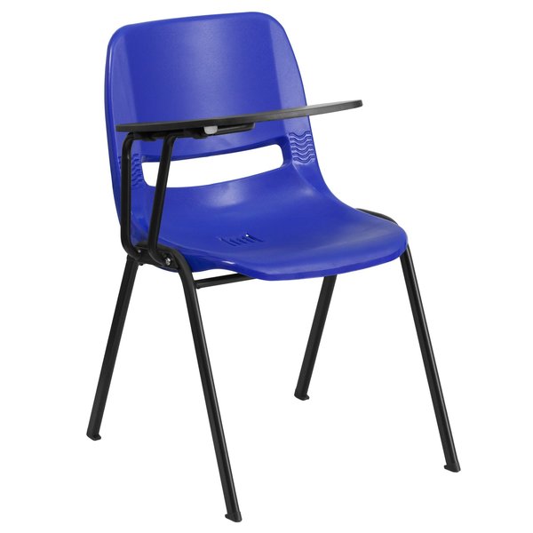 Tablet Arm Chair, Right Hand Flip-Up, Blu, 21
