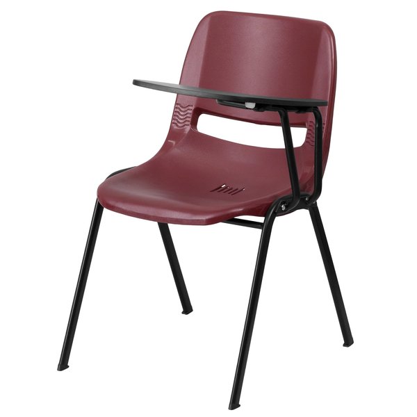 Tablet Arm Chair, Left Hand Flip-Up, Burg, 21
