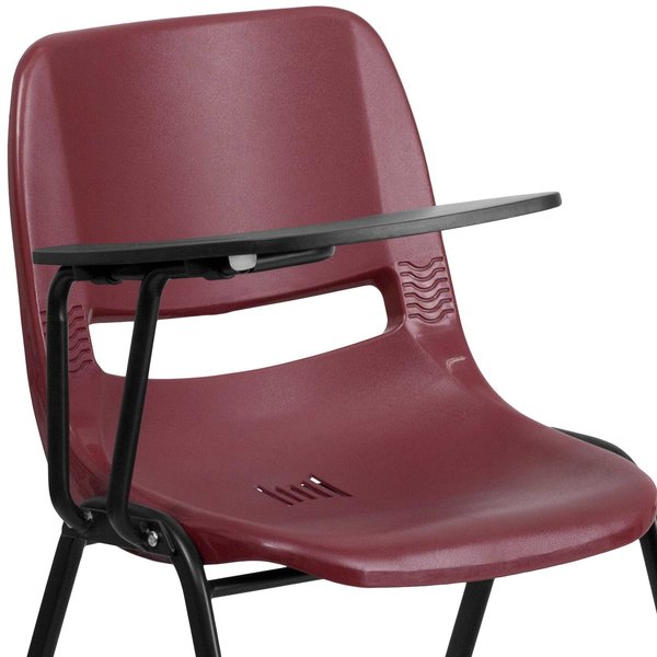 Tablet Arm Chair, Right Hand Flip-Up, Burg, 21