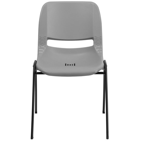Stack Chair, Ergo Shell, Plastic, Gray