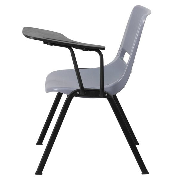 Tablet Arm Chair, Left Hand Flip-Up, Gray, 21