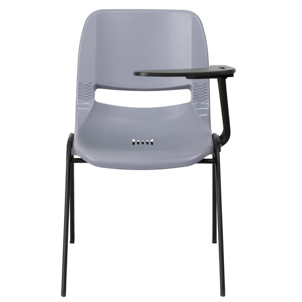 Tablet Arm Chair, Left Hand Flip-Up, Gray, 21