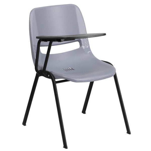 Tablet Arm Chair, Right Hand Flip-Up, Gray, 21