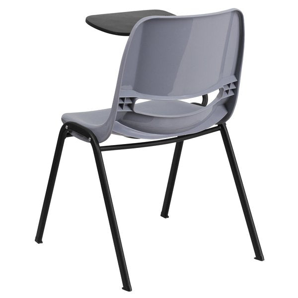 Tablet Arm Chair, Right Hand Flip-Up, Gray, 21