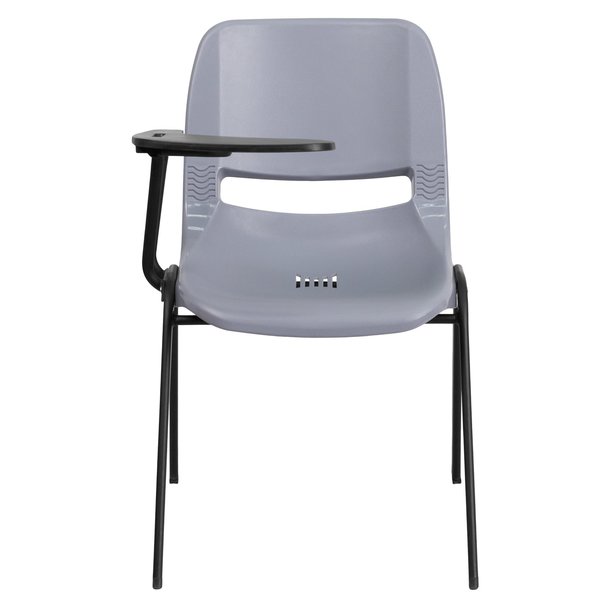 Tablet Arm Chair, Right Hand Flip-Up, Gray, 21