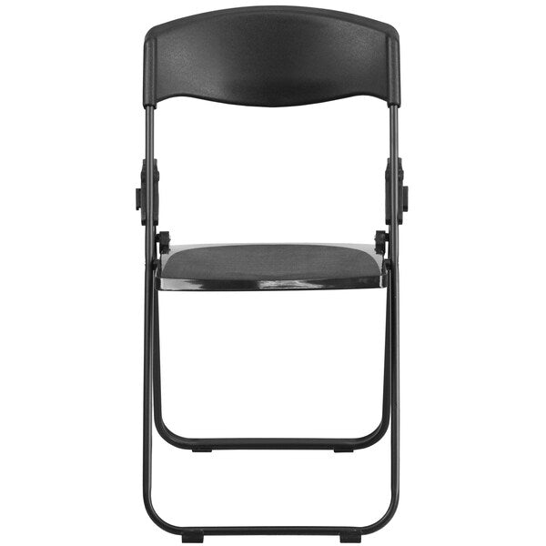 Folding Chair, Plastic, Heavy Duty, Black